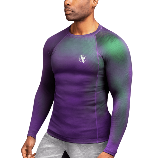 Hayabusa Hayabusa Fusion Rashguard Lange Mouwen – Paars/Groen