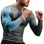 Hayabusa Hayabusa Fusion Rashguard Lange Mouwen – Grijs/Aquablauw