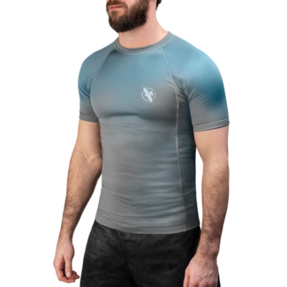 Hayabusa Hayabusa Fusion Rashguard Korte Mouwen – Grijs/Aquablauw