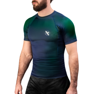 Hayabusa Hayabusa Fusion Rashguard Korte Mouwen – Blauw/Groen