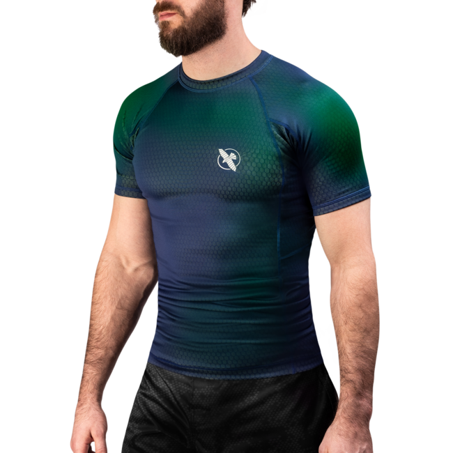 Hayabusa Hayabusa Fusion Rashguard Korte Mouwen – Blauw/Groen