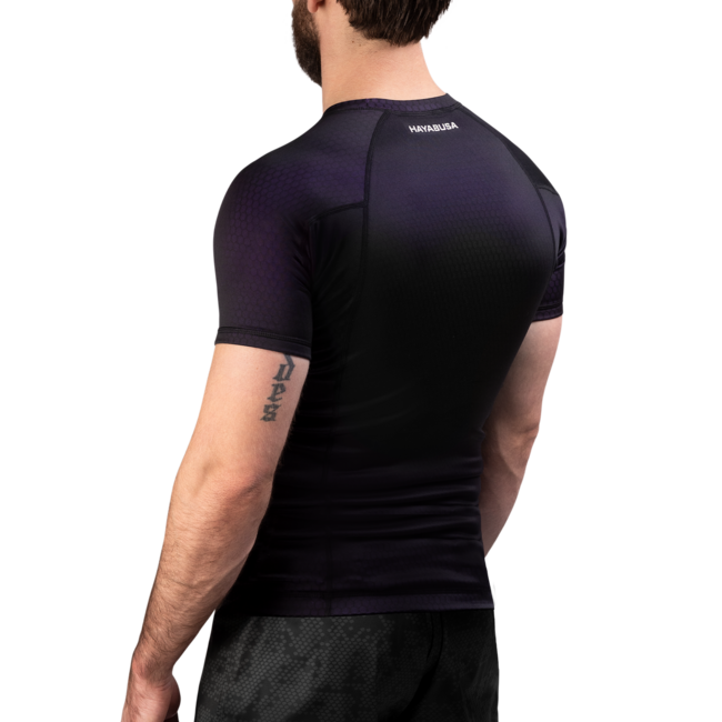 Hayabusa Hayabusa Fusion Rashguard Korte Mouwen – Zwart/Paars