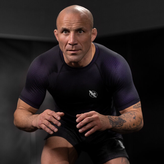 Hayabusa Hayabusa Fusion Rashguard Korte Mouwen – Zwart/Paars
