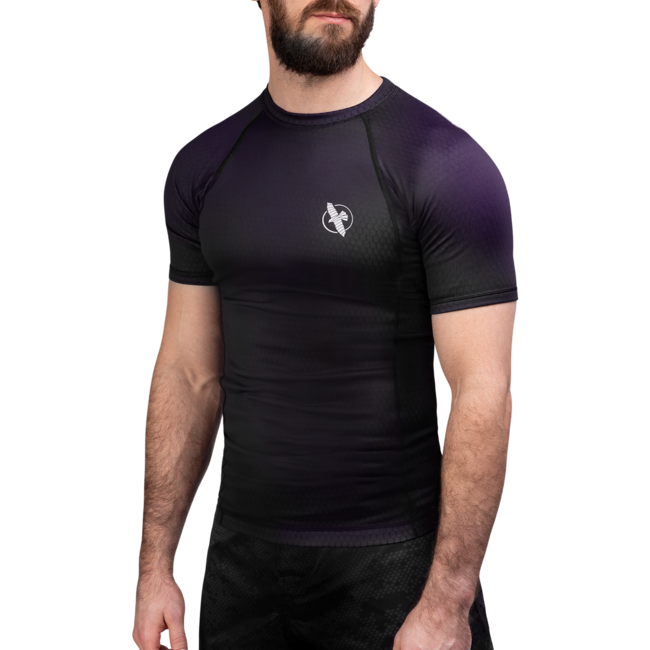 Hayabusa Hayabusa Fusion Rashguard Korte Mouwen – Zwart/Paars