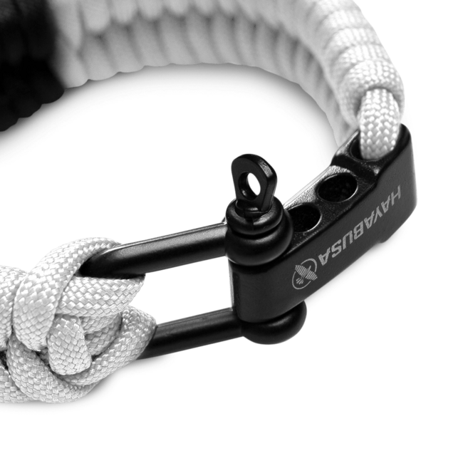 Hayabusa Paracord Jiu-Jitsu Armband - BJJ White Belt - Wit