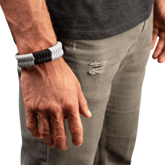 Hayabusa Paracord Jiu-Jitsu Armband - BJJ White Belt - Wit