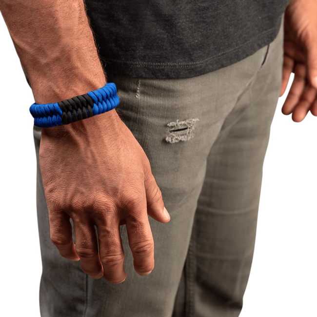 Hayabusa Paracord Jiu-Jitsu Armband - BJJ Blue Belt - Blauw