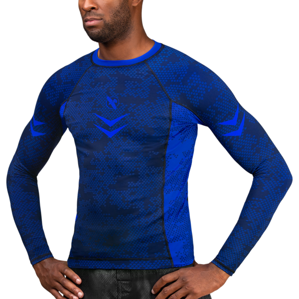 Hayabusa Ranked manches longues Rash Guard - bleu