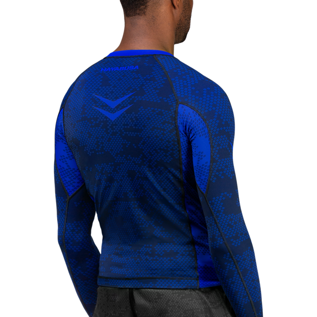 Hayabusa Ranked rashguard lange mouw - Blauw