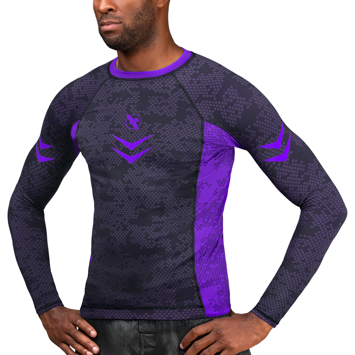 Hayabusa Ranked manches longues Rash Guard - violet