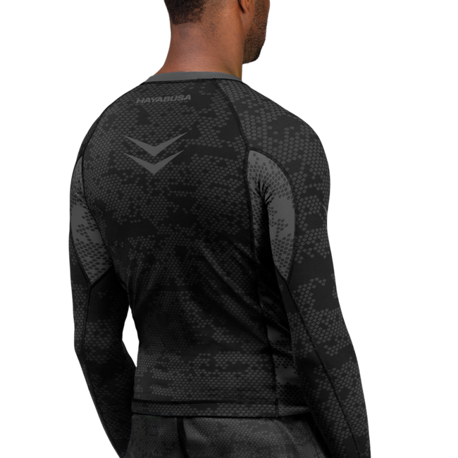 Hayabusa Ranked rashguard lange mouw - Zwart