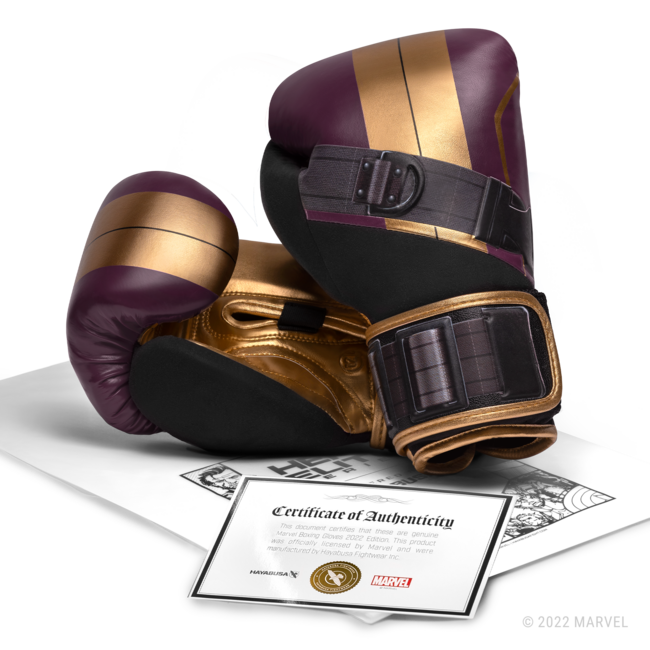 Hayabusa Marvel Batroc bokshandschoenen - Paars/Goud
