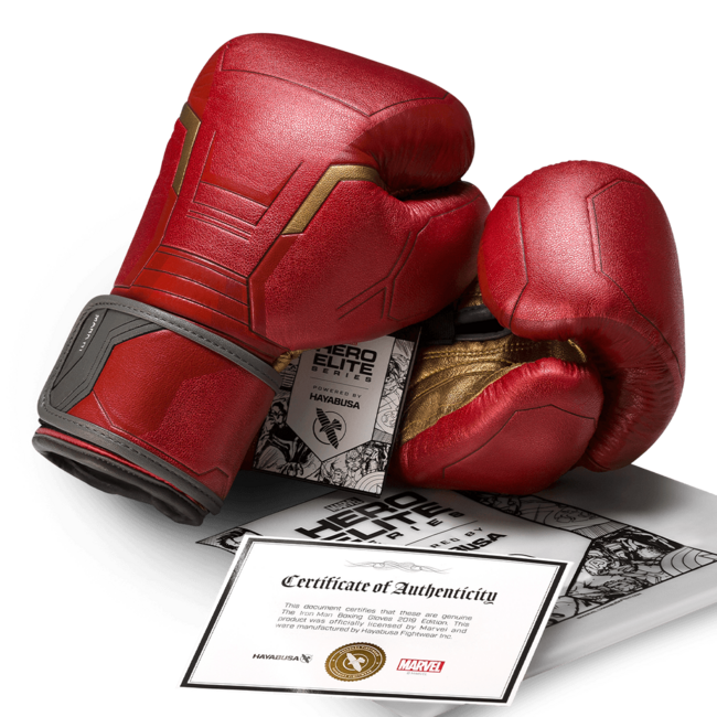 Hayabusa Marvel Iron Man bokshandschoenen - Rood/Goud