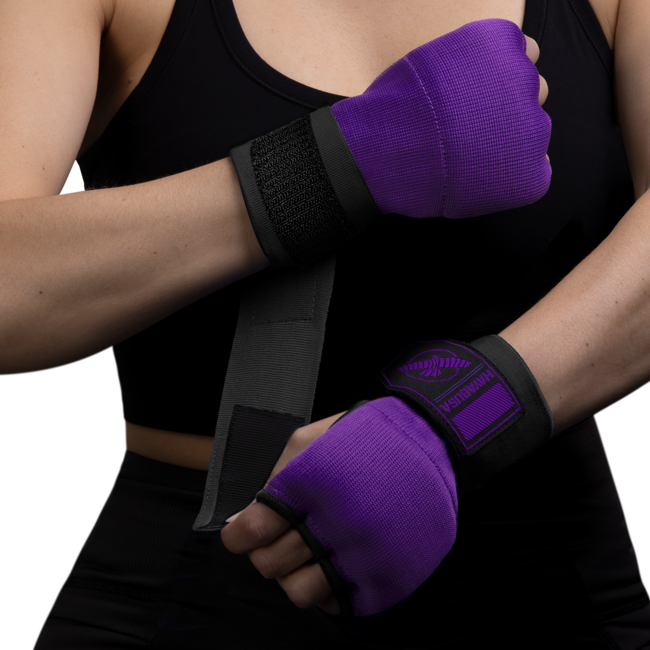 Hayabusa Hayabusa Quick Gel Hand Wraps Binnenhandschoenen – Paars/Zwart