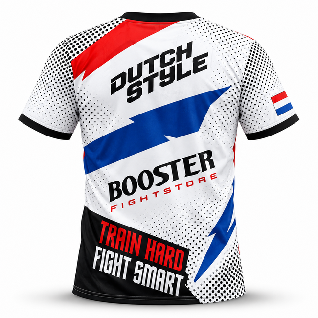 Booster Fightgear T-shirt Nederland Dutch Style – Wit/Rood/Blauw – S t/m XL