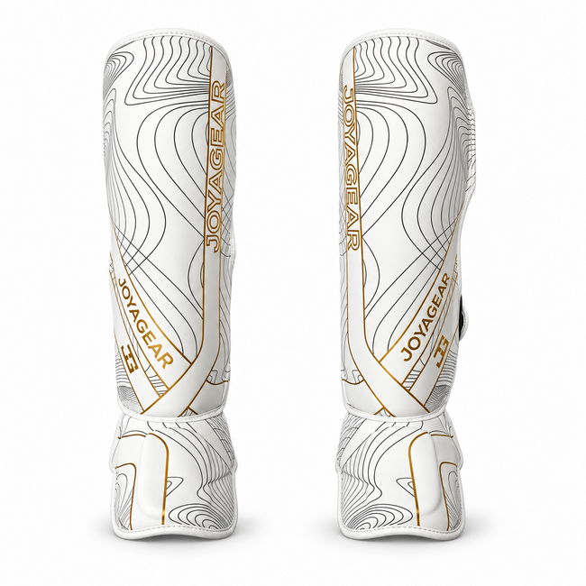 JOYA JOYA Essential Fightset – Bokshandschoenen & Scheenbeschermers – Wit/Goud
