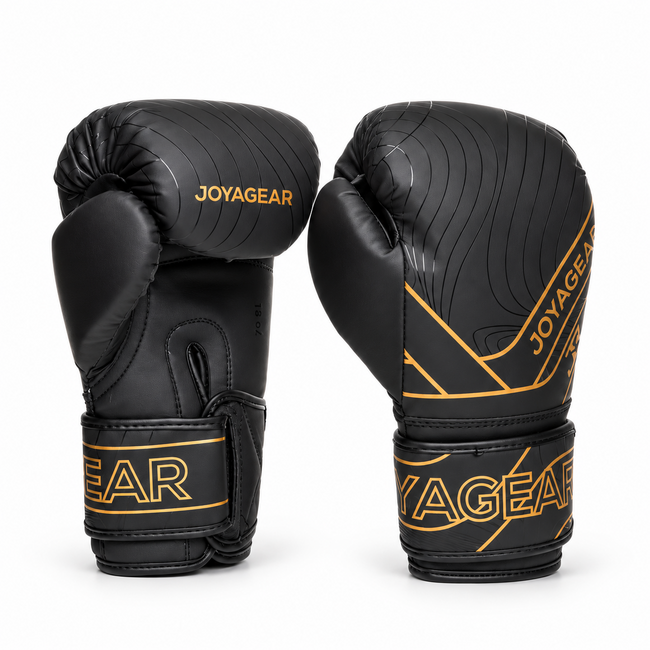 JOYA JOYA Essential Fightset – Bokshandschoenen & Scheenbeschermers – Zwart/Goud