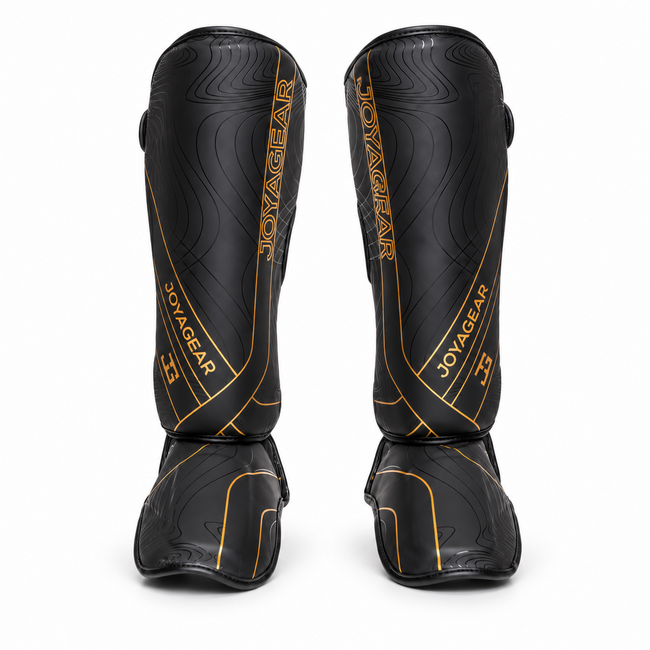 JOYA JOYA Essential Fightset – Bokshandschoenen & Scheenbeschermers – Zwart/Goud
