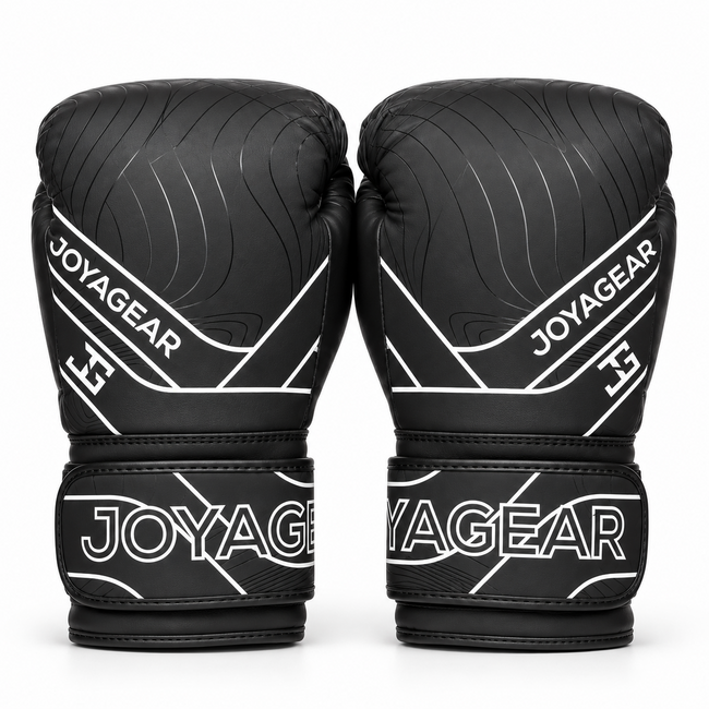JOYA JOYA Essential Fightset – Bokshandschoenen & Scheenbeschermers – Zwart/Wit