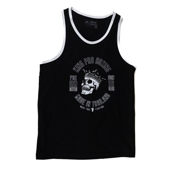 King Pro Boxing KPB JS Skull 01 sans manches T-shirt – noir
