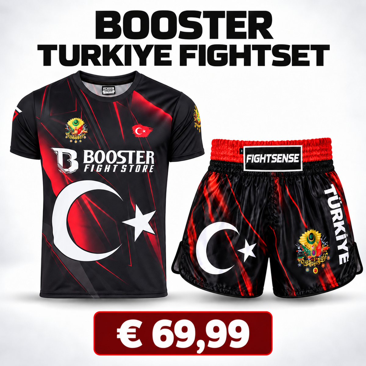 Booster Fightgear Booster - Turquie pack de combat - Shirt + Short