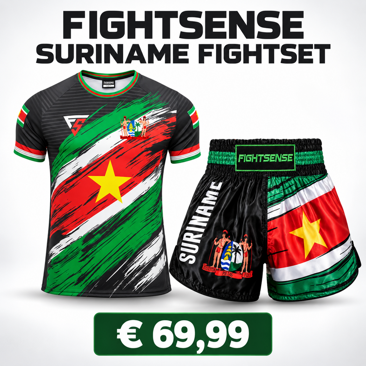 FIGHTSENSE - Suriname pack de combat - Shirt + Short
