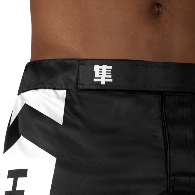 Hayabusa Icon Mid-Thigh MMA-short – Zwart/wit