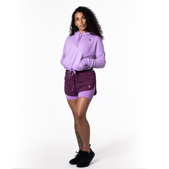 Hayabusa Mid Rise Layered damesshort – Wijnrood