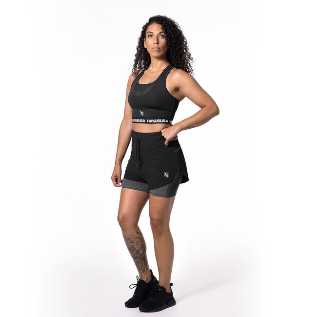 Hayabusa Mid Rise Layered damesshort – Zwart