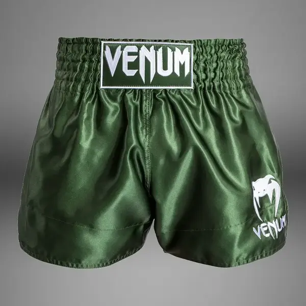 Venum Classic short de Muay Thaï – kaki/blanc