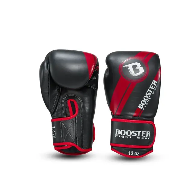 Booster Fightgear V3 Fightset Zwart/Rood – Bokshandschoenen en Scheenbeschermers
