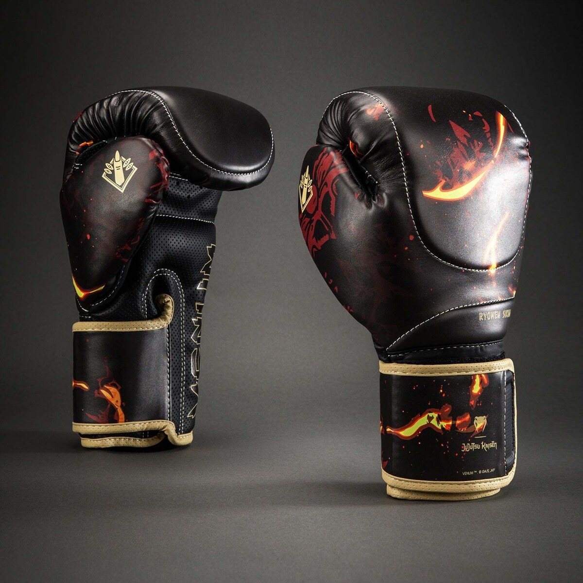 Venum Jujutsu Kaisen Sukuna Impact Evo gants de boxe - noir/Beige