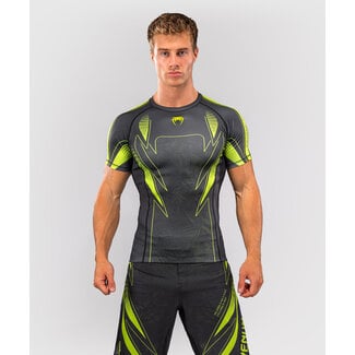 Venum Amazonia Reborn Rashguard Korte Mouw - Zwart/Groen