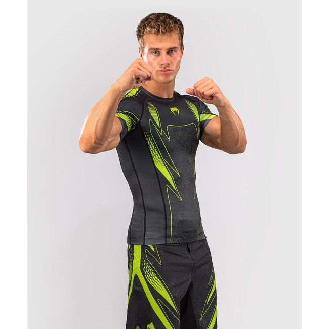Venum Amazonia Reborn Rashguard Korte Mouw - Zwart/Groen