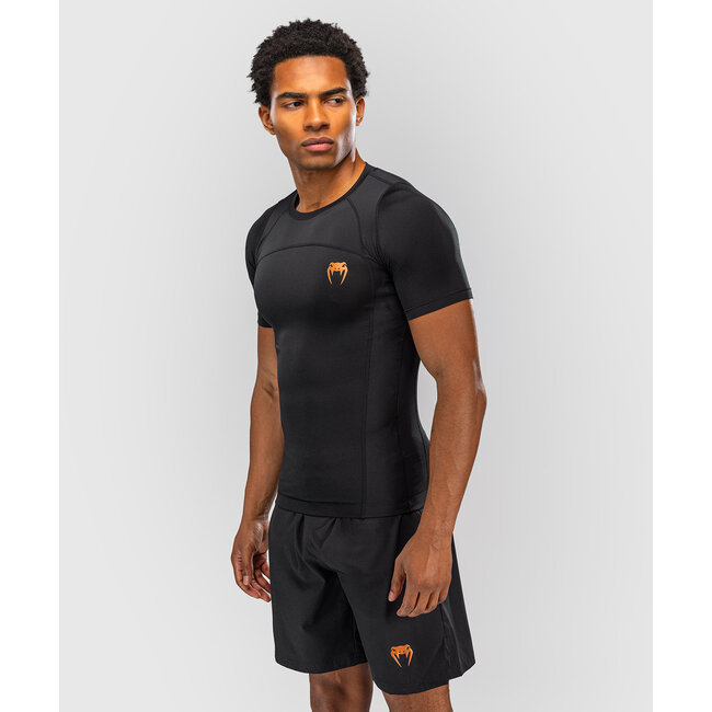 Venum G-Fit Revolution Rashguard Korte Mouw - Zwart/Koper