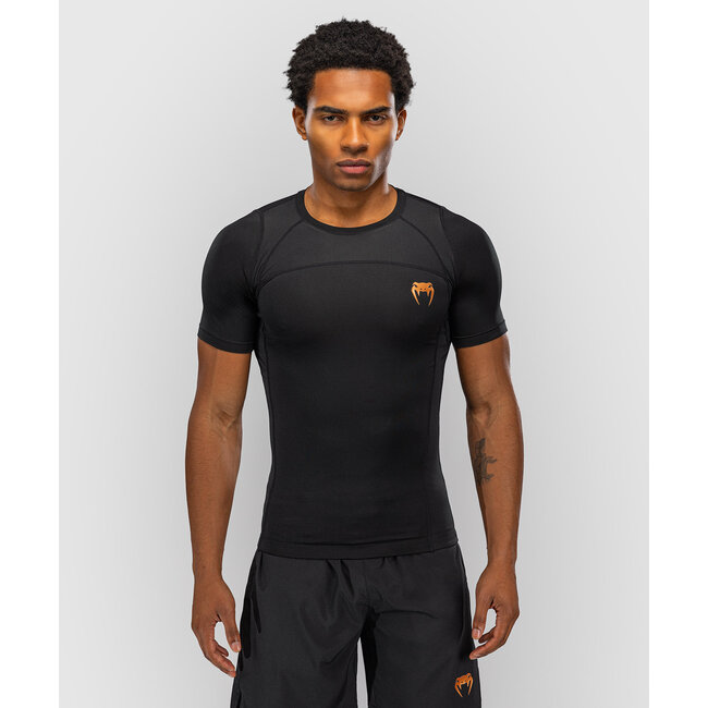 Venum G-Fit Revolution Rashguard Korte Mouw - Zwart/Koper
