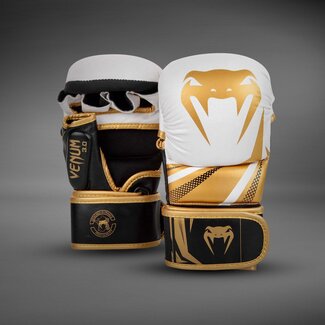 Venum Challenger 3.0 MMA-sparringhandschoenen – Wit/Zwart/Goud