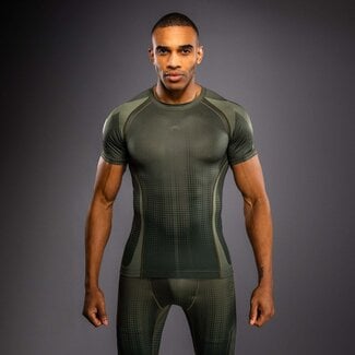 Venum Stealth rashguard korte mouwen – Khaki/Donkergroen