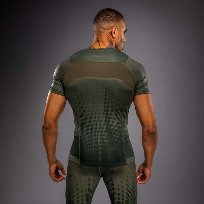 Venum Stealth rashguard korte mouwen – Khaki/Donkergroen
