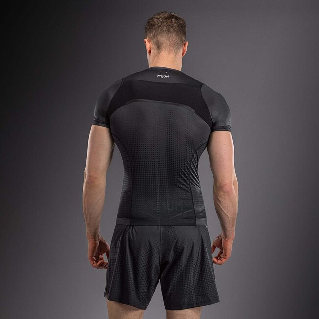 Venum Stealth rashguard korte mouwen – Zwart/Wit