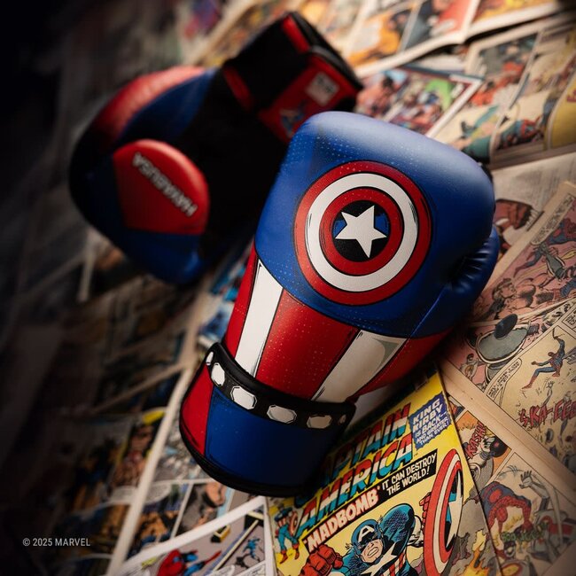 Hayabusa Marvel Classic Captain America bokshandschoenen – Rood/Wit/Blauw – jeugd