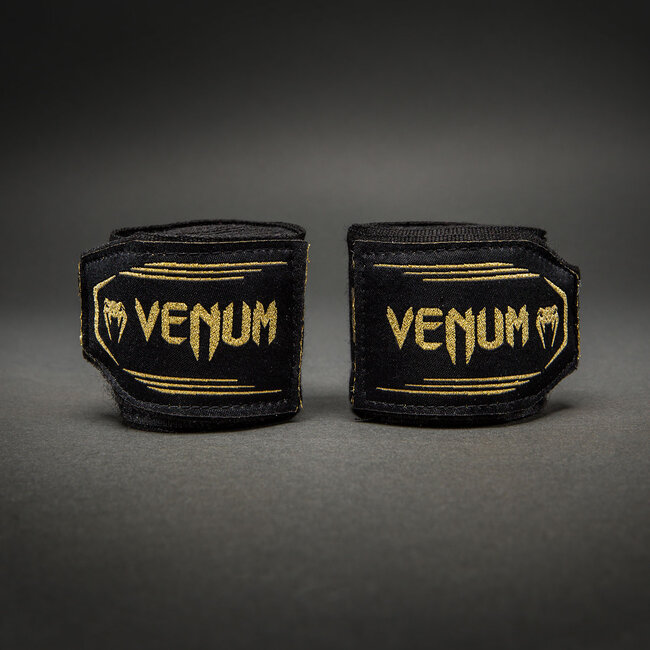 Venum Kontact Evo Boxing handwraps 4 meter – Zwart/Goud (paar)