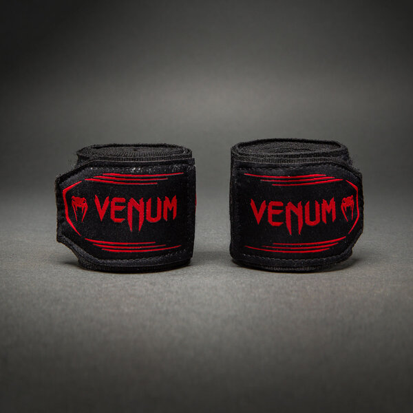 Venum Kontact Evo Boxing bandes de boxe 4 m – noir/rouge