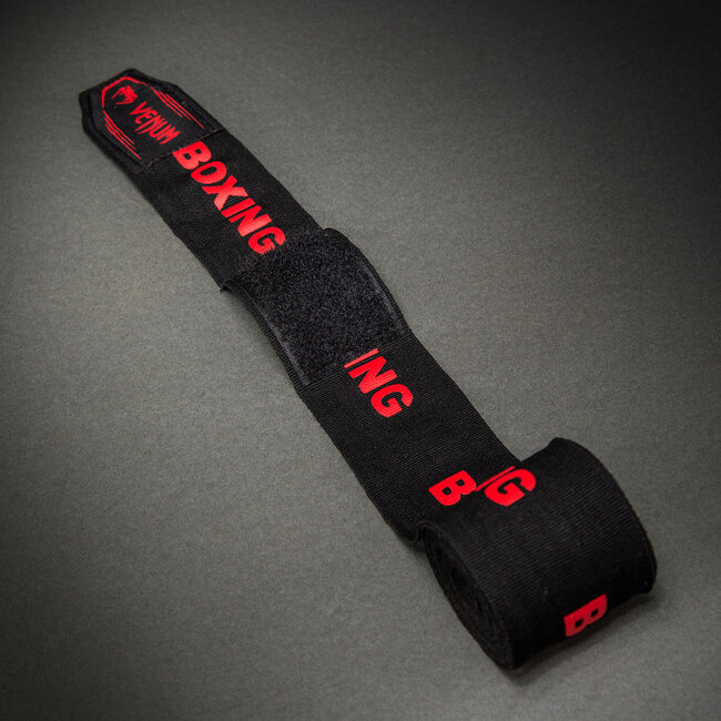 Venum Kontact Evo Boxing handwraps 4 meter – Zwart/Rood (paar)