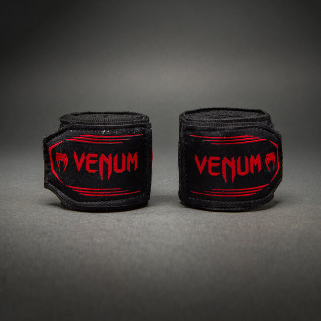 Venum Kontact Evo Boxing handwraps 4 meter – Zwart/Rood (paar)