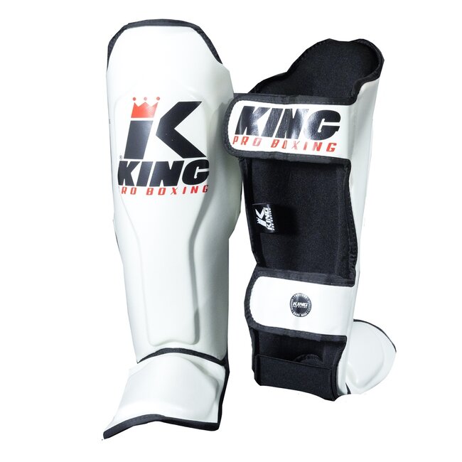 King Pro Boxing SG-3 Scheenbeschermers – Wit
