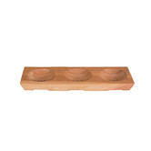 Holder of Mahogany Wood for 3 Shampoo Bars