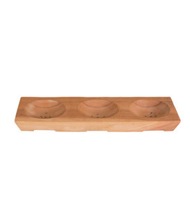 Holder of Mahogany Wood for 3 Shampoo Bars