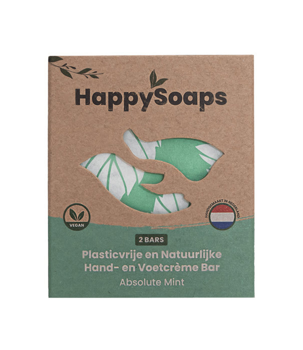 Happysoaps Hand- en Voetcrème Bar – Absolute Mint