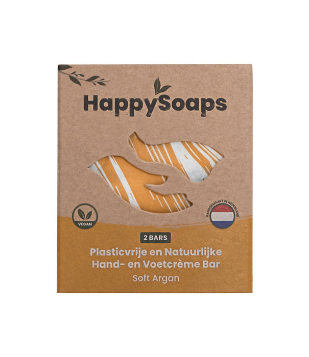 Happysoaps Hand- en Voetcrème Bar – Soft Argan